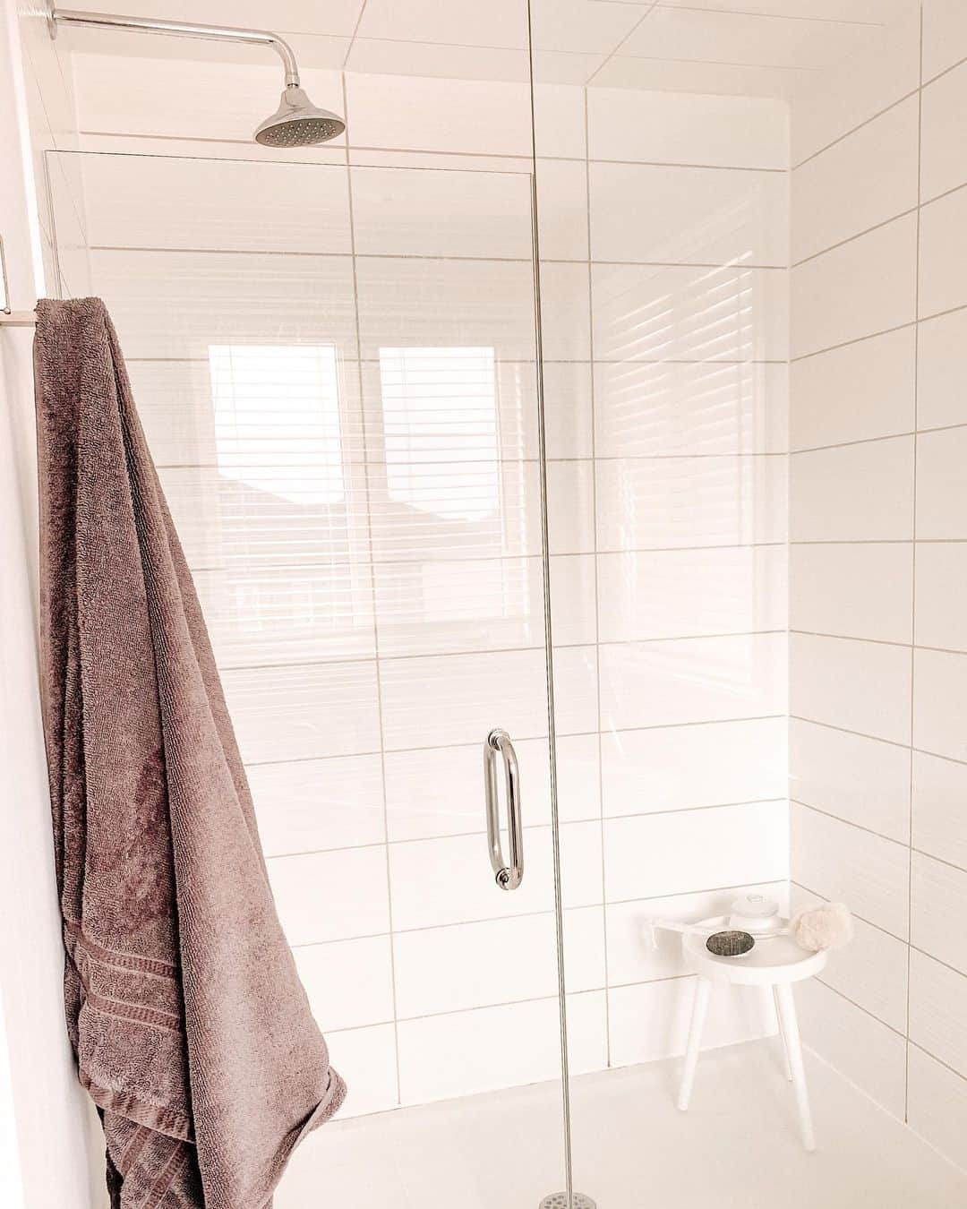 Keep Shower Essentials Accessible with a Small Stool