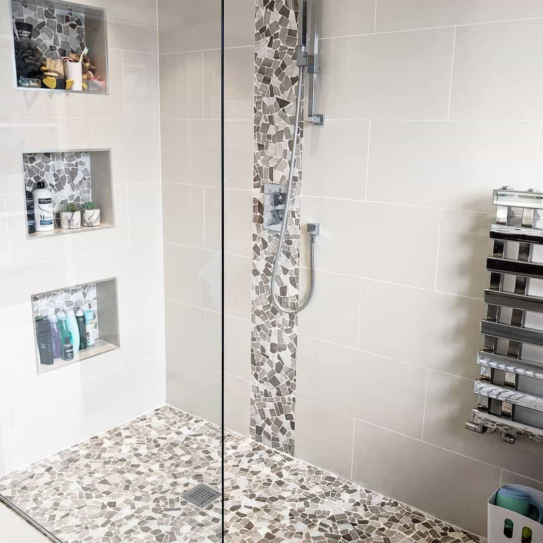 Accent Niches with Mosaic Tile for Patterned Depth