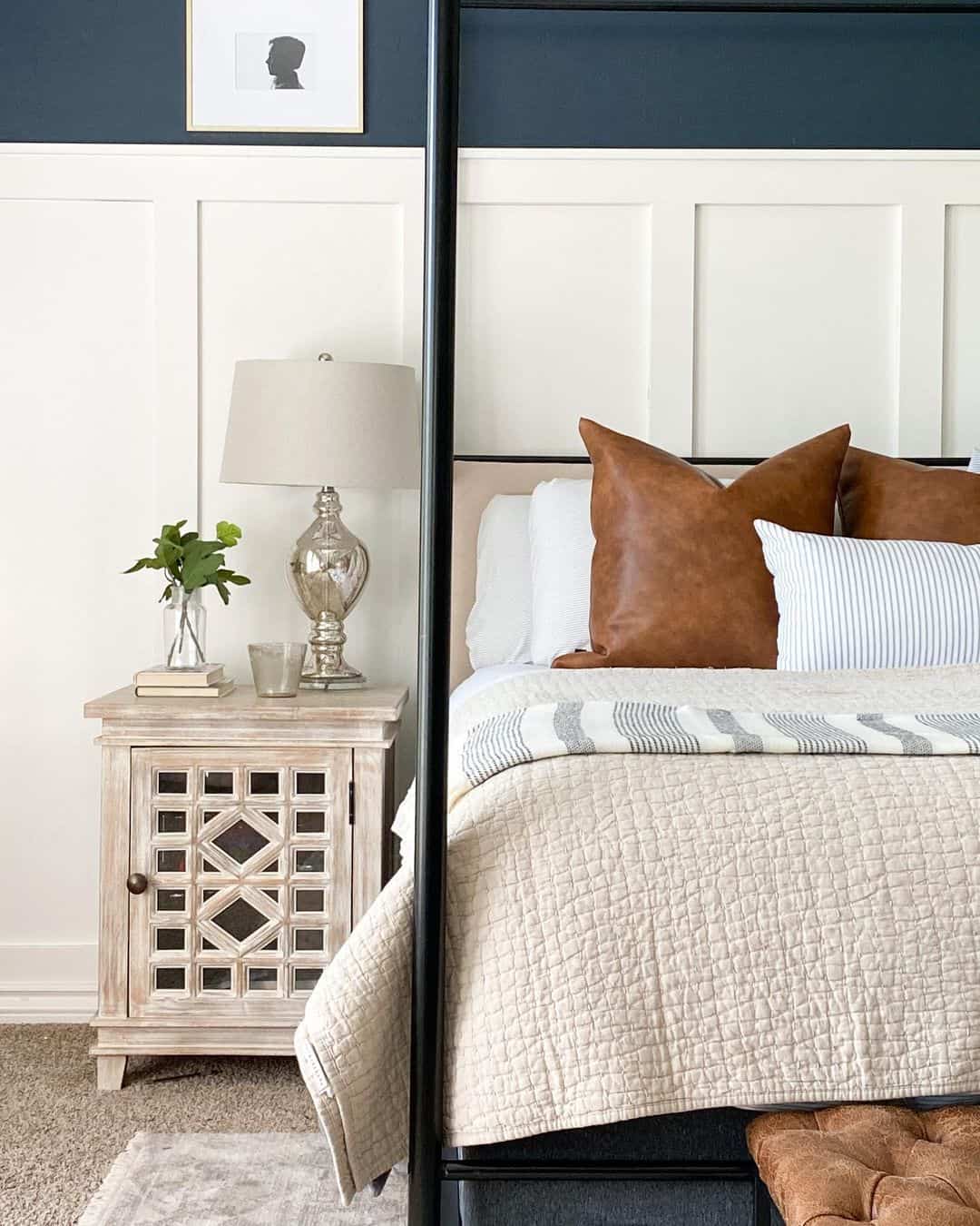 Paneled Wainscoting Connects to Geometric Door Detail