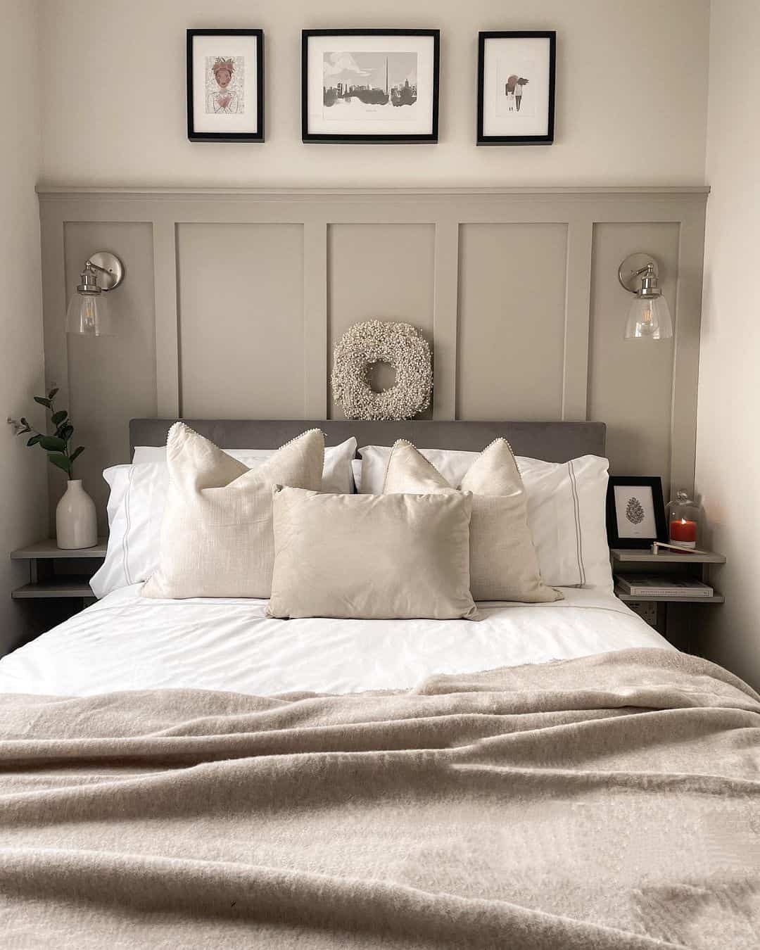 Panel Wainscoting With Integrated Sconces for Layered Lighting