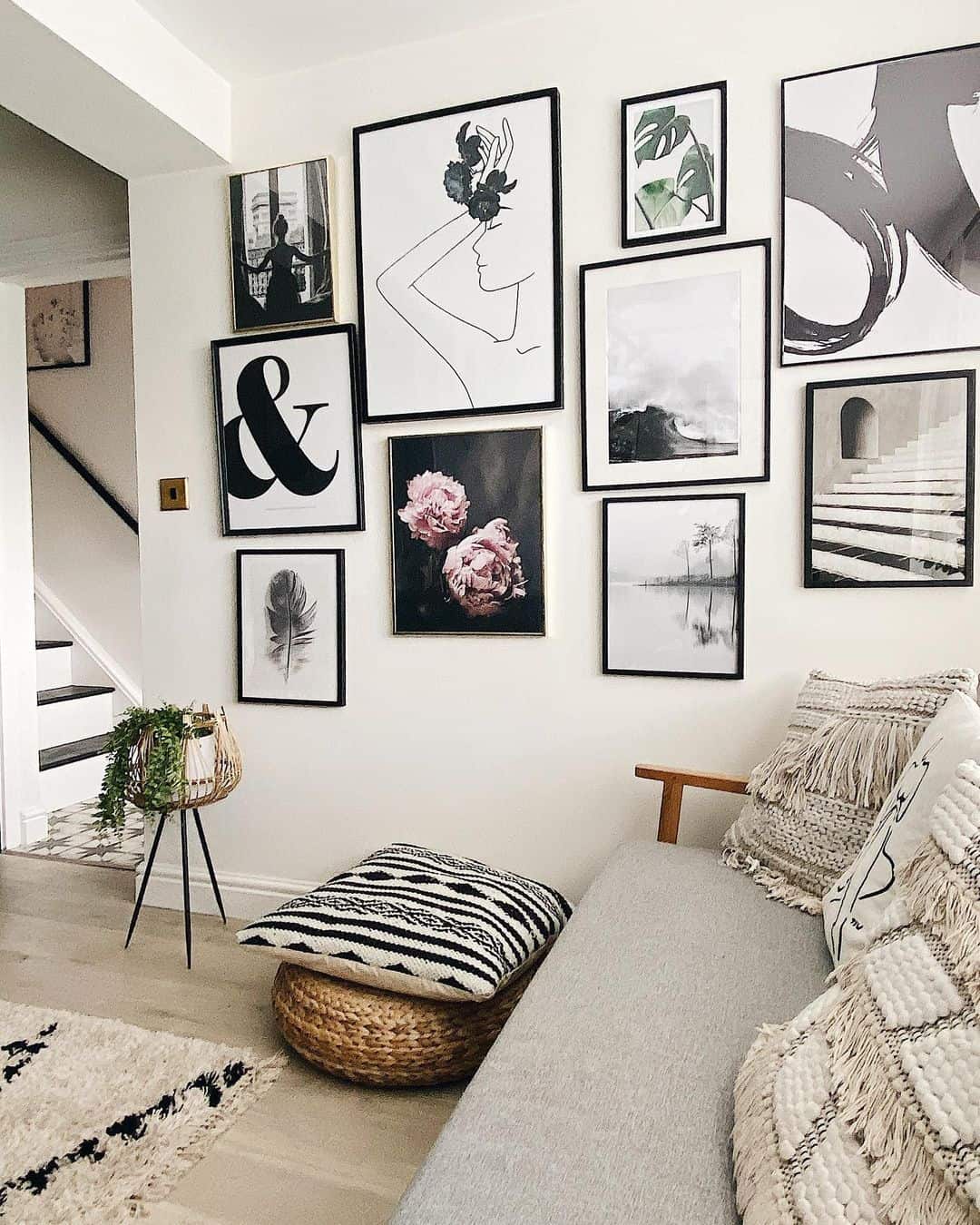 Graphic Ampersand Anchors a Collection of Black and White Art