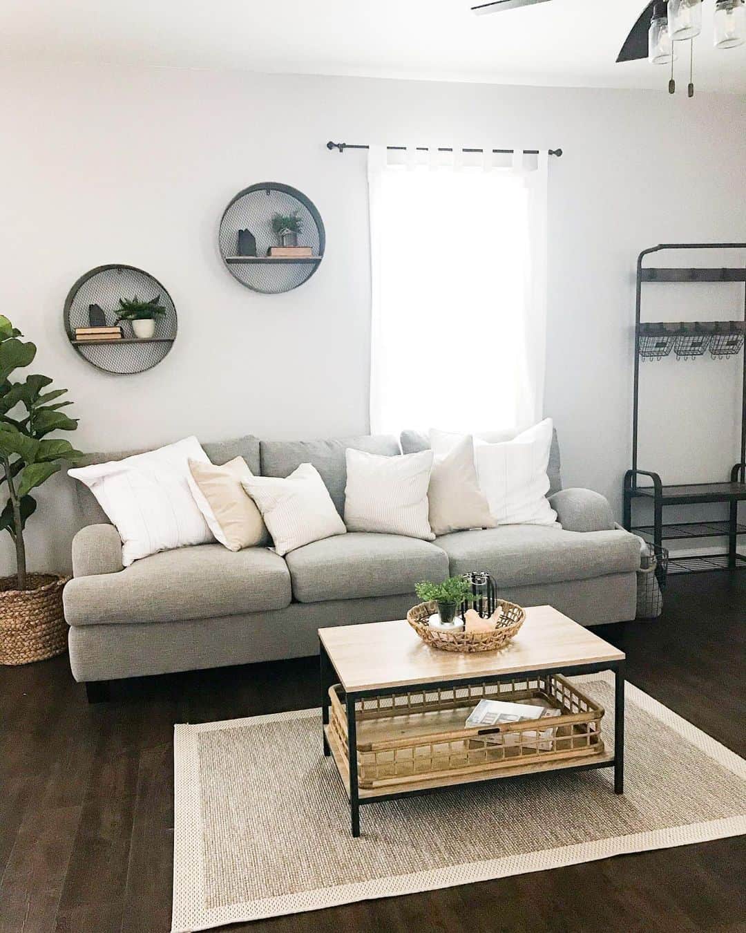 Round Metal Wall Shelves Add Industrial Charm
