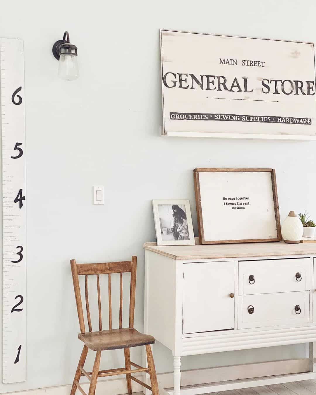 Wooden Sign Declares 'General Store' Above a Buffet