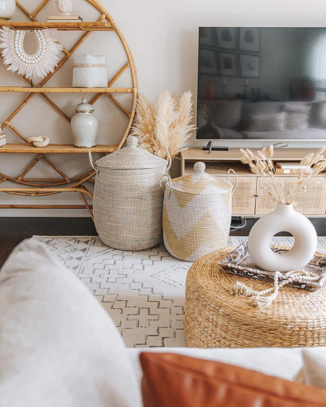 Woven Storage Baskets Add Cozy Texture and Concealed Clutter