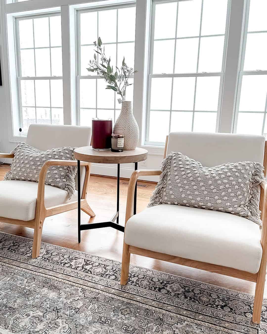 Textured Lumbar Pillows Add Boho Charm to Armchairs