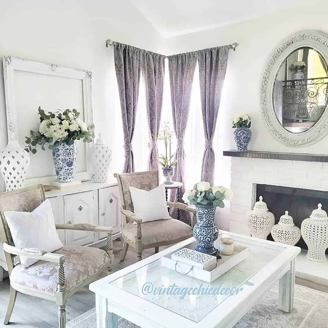 Ornate White Frame Acts as a Large-Scale Art Piece