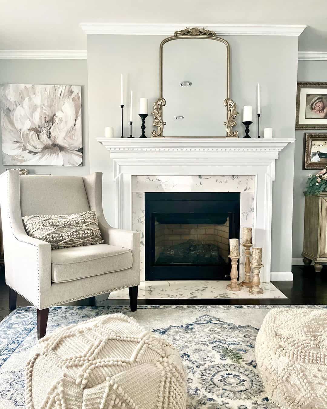 Gilded Scrolling Frame Adds Vintage Glamour to Your Mantel