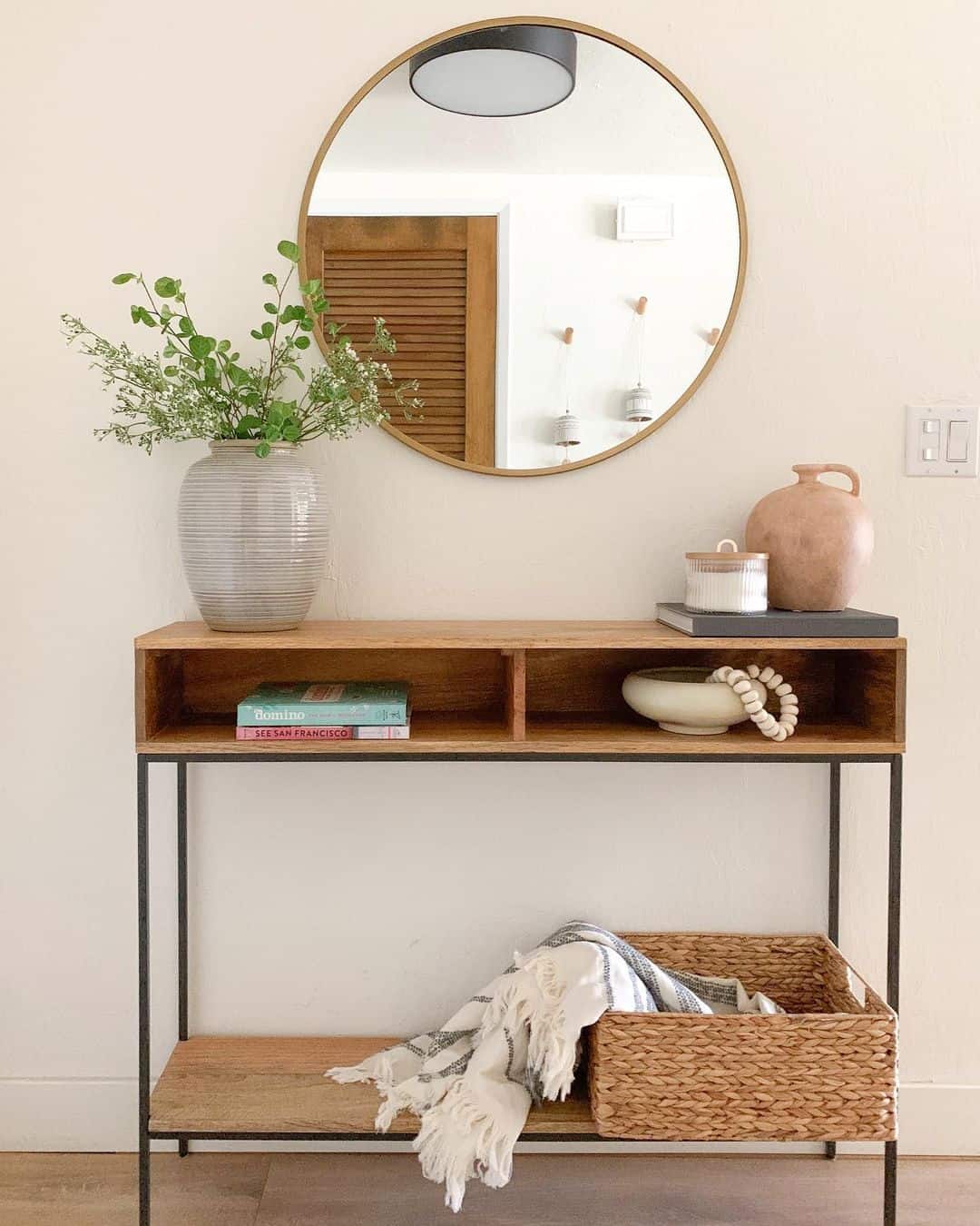 Style Shelves with Books and Decorative Bowls