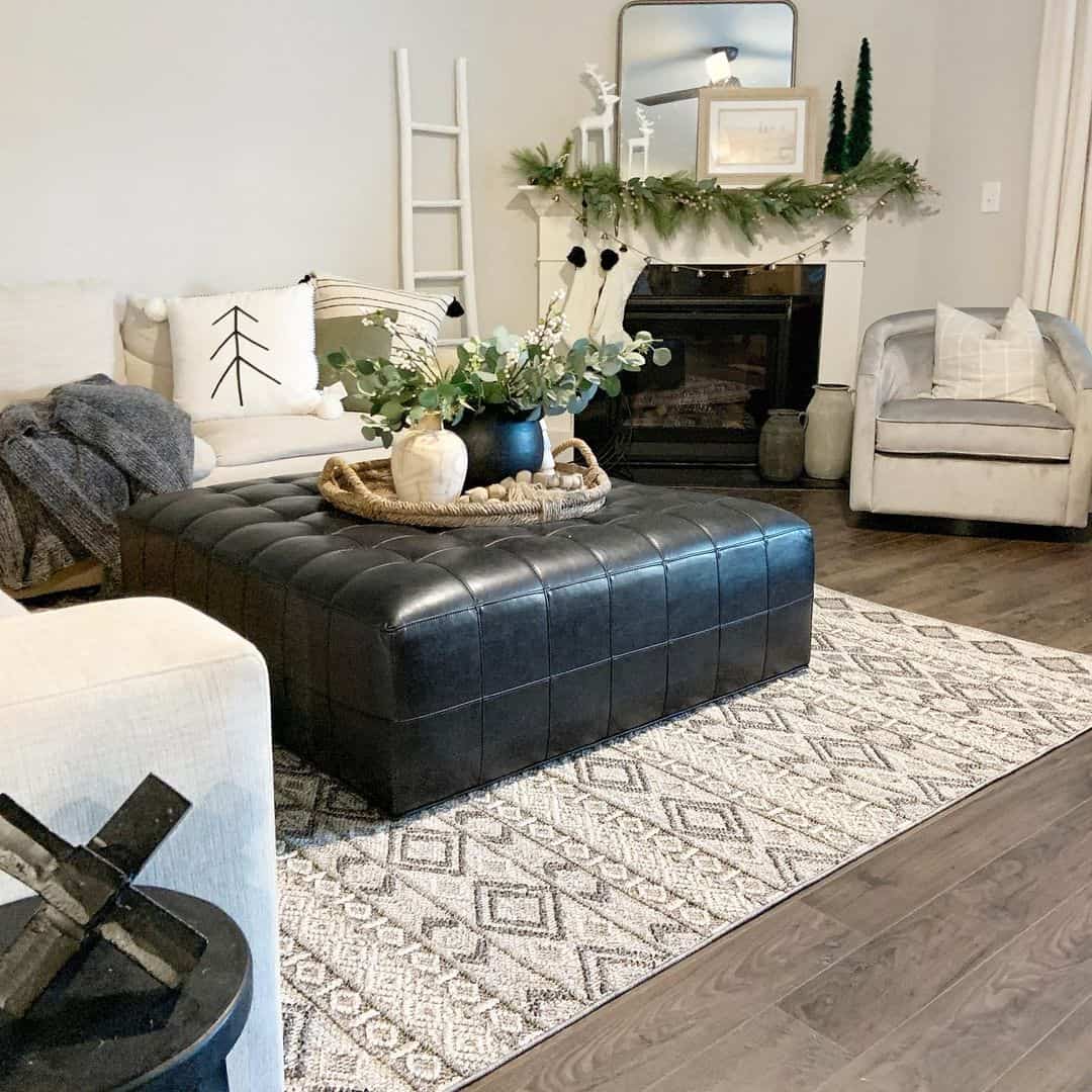 Anchor Your Seating Area with a Tufted Ottoman