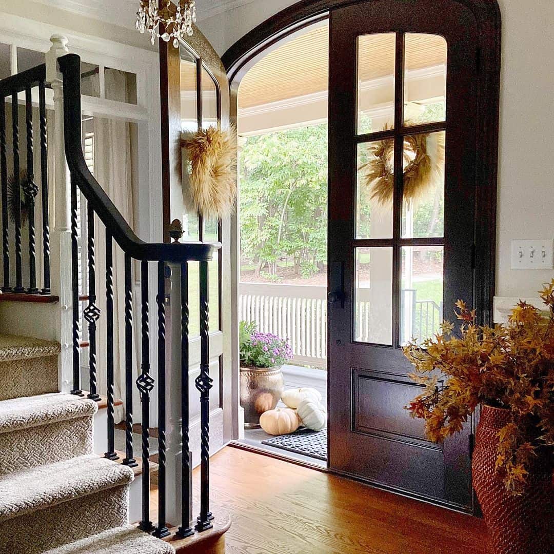 Cozy Entryway with Fluffy Faux Fur Wreaths