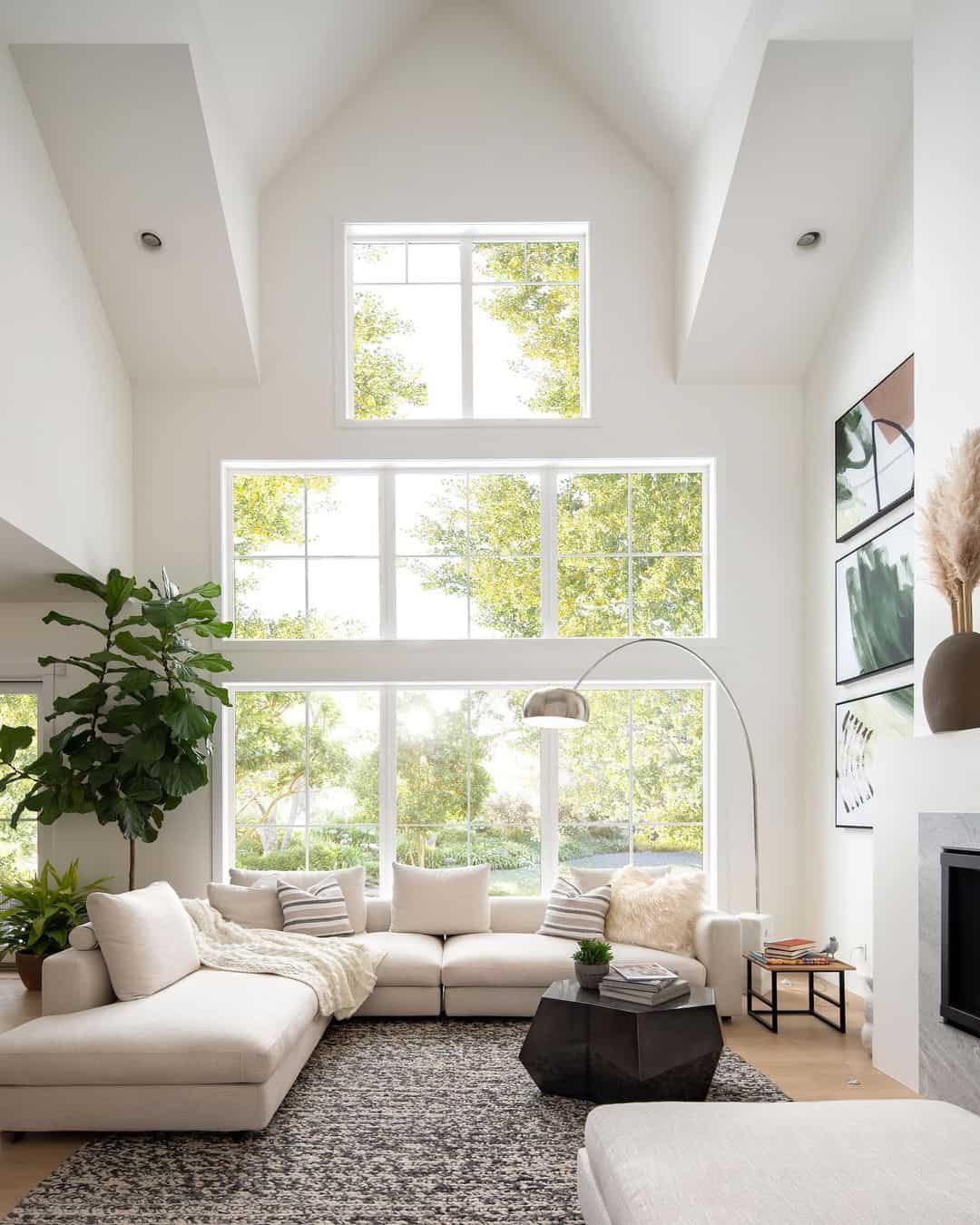 Ground the sectional with a geometric coffee table