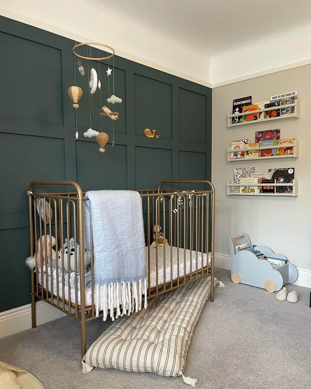 Deep Forest Green Walls for a Cozy Nursery