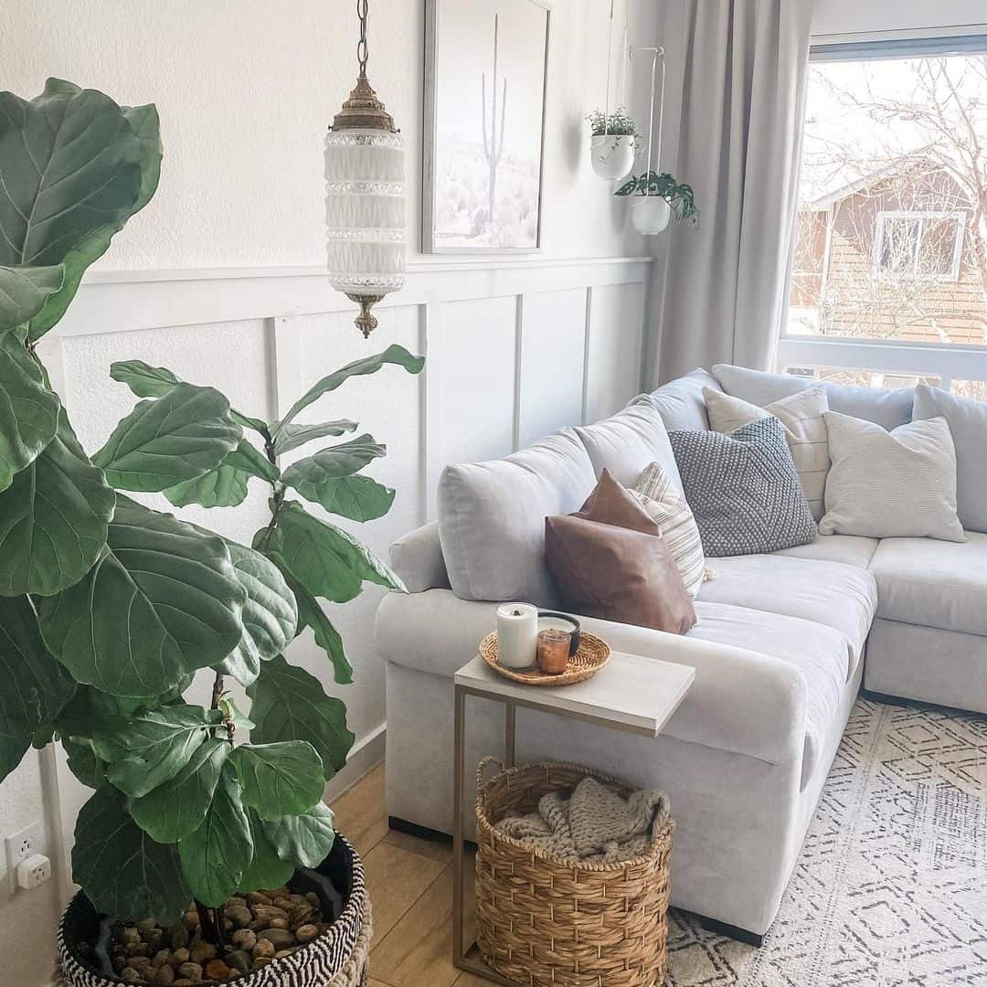 Layered Neutral Rugs Create a Geometric Foundation