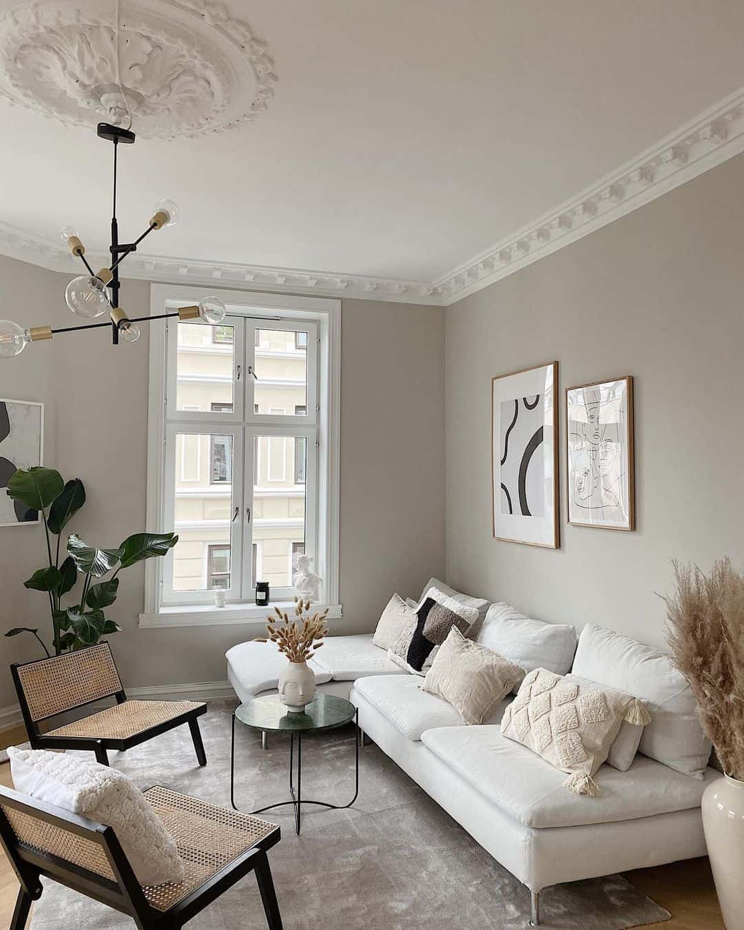 Textured Throw Pillows Add Cozy Layers to a White Sectional