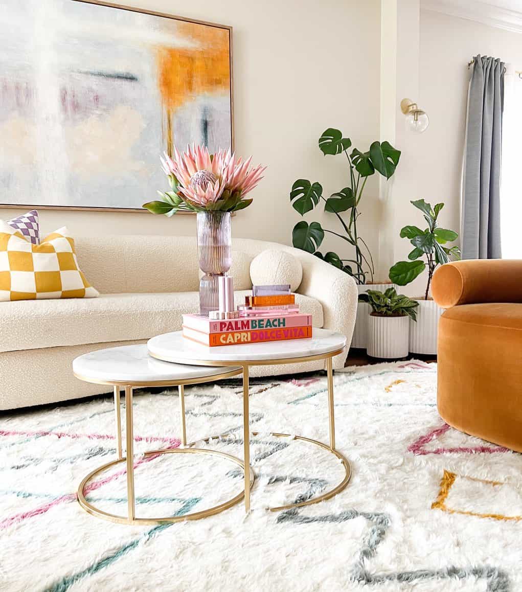 Stack Colorful Coffee Table Books for Height and Interest