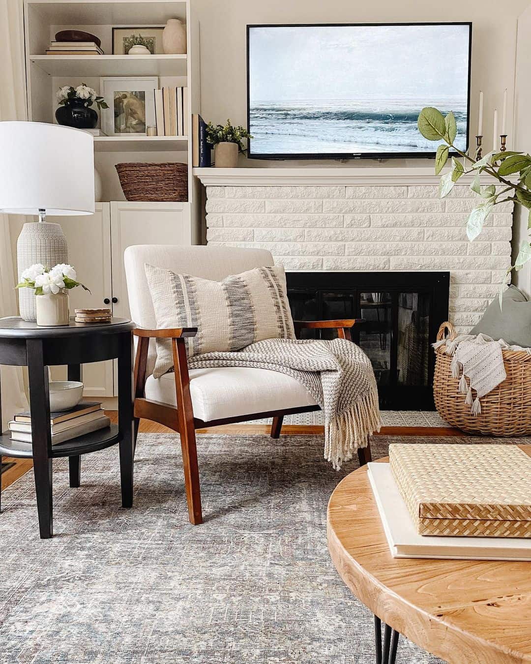 Woven Box Adds Natural Texture to Coffee Table Stacks