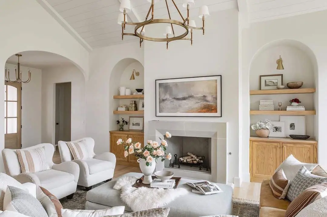 Style Your Ottoman Casually with Books and a Sheepskin Throw