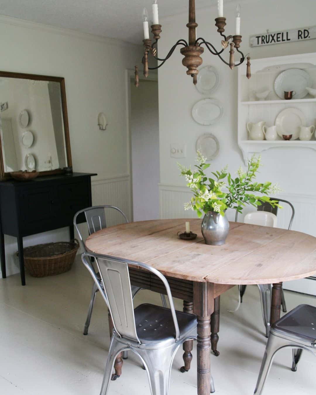 Industrial Charm with Metal Tolix Chairs