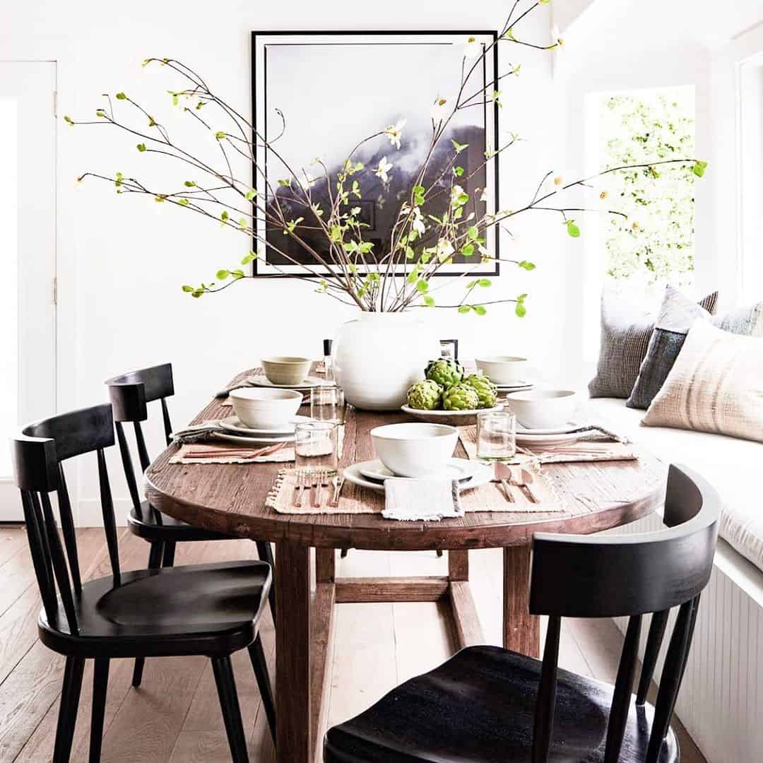 Rustic Table with Striking Branch Centerpiece
