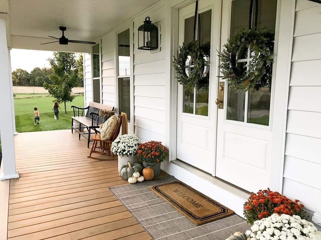 Double Door Wreaths Create Welcoming Symmetry