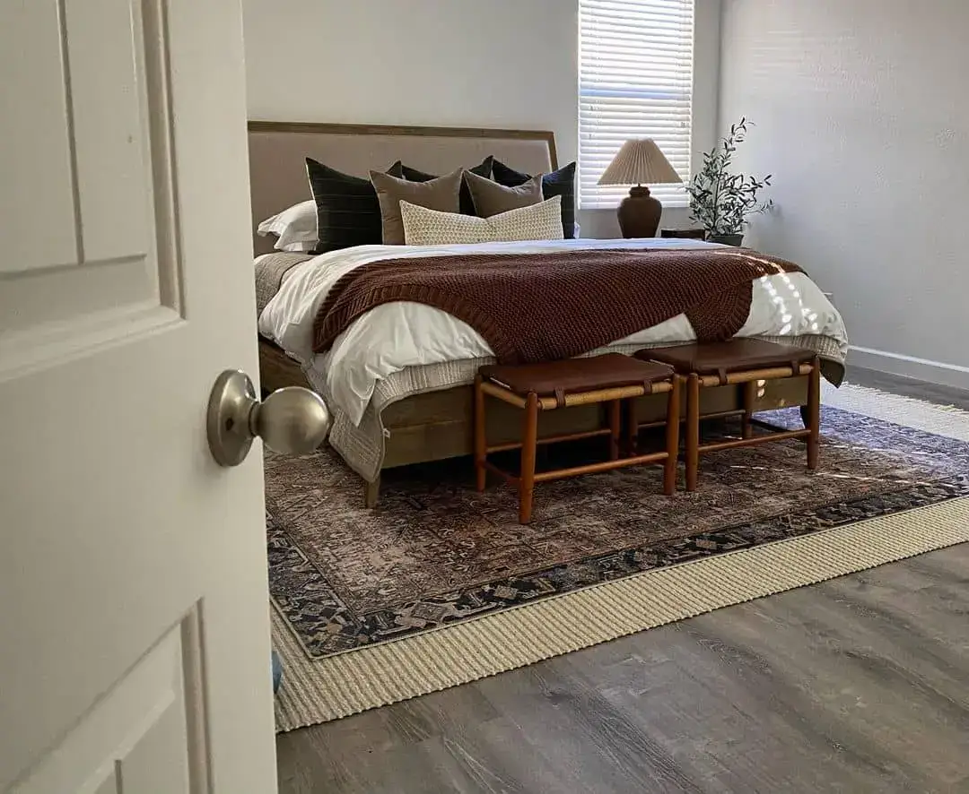 Incorporate Dual Seating with Leather-Topped Benches