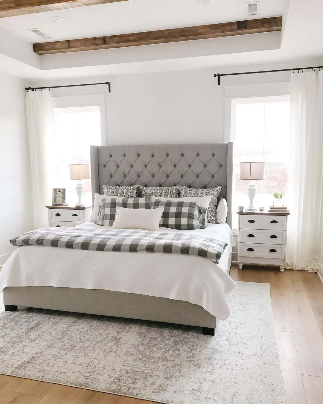 Ground Your Space with a Patterned Gray and White Rug