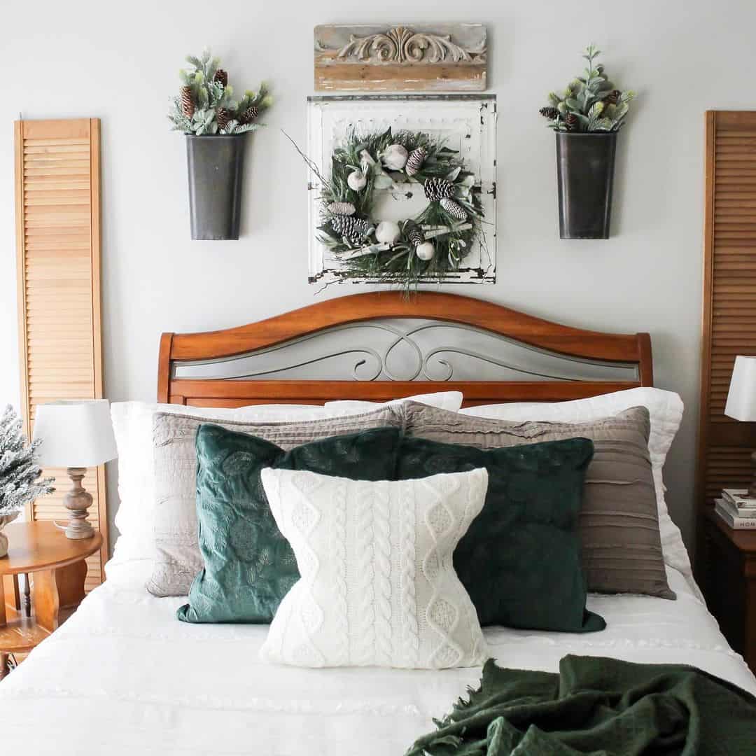 Flank a Wreath with Wall-Mounted Planters