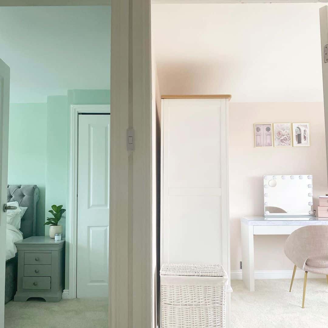 Soft Green Walls Create a Calming Backdrop