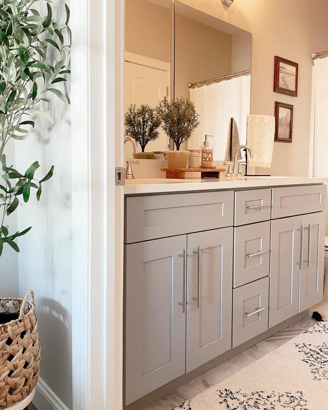Wooden Tray Organizes Countertop Accents