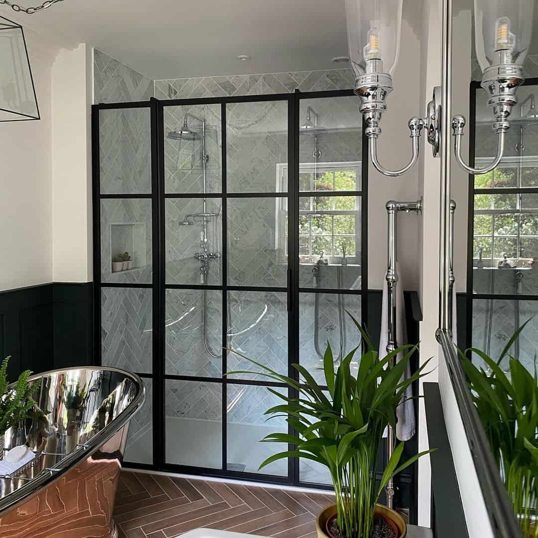 Define Your Shower with an Industrial-Style Enclosure
