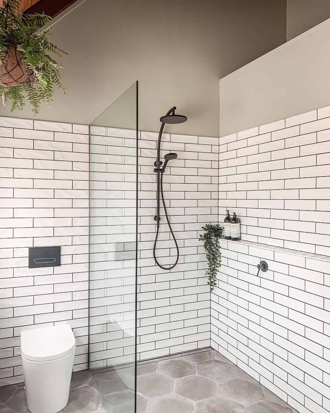 Hanging Plants Add a Natural, Relaxing Element to Your Shower