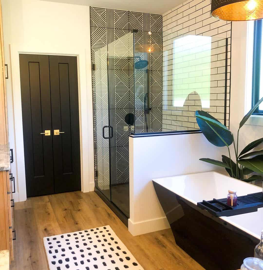 Geometric Shower Tile Adds a Bold Graphic Statement