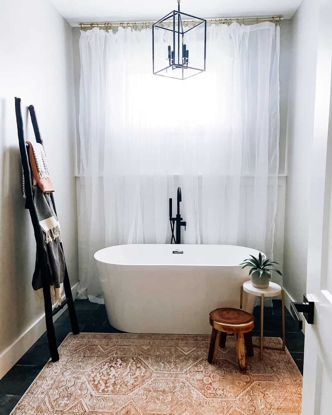 Dark Ladder Rack for Towels and Throws