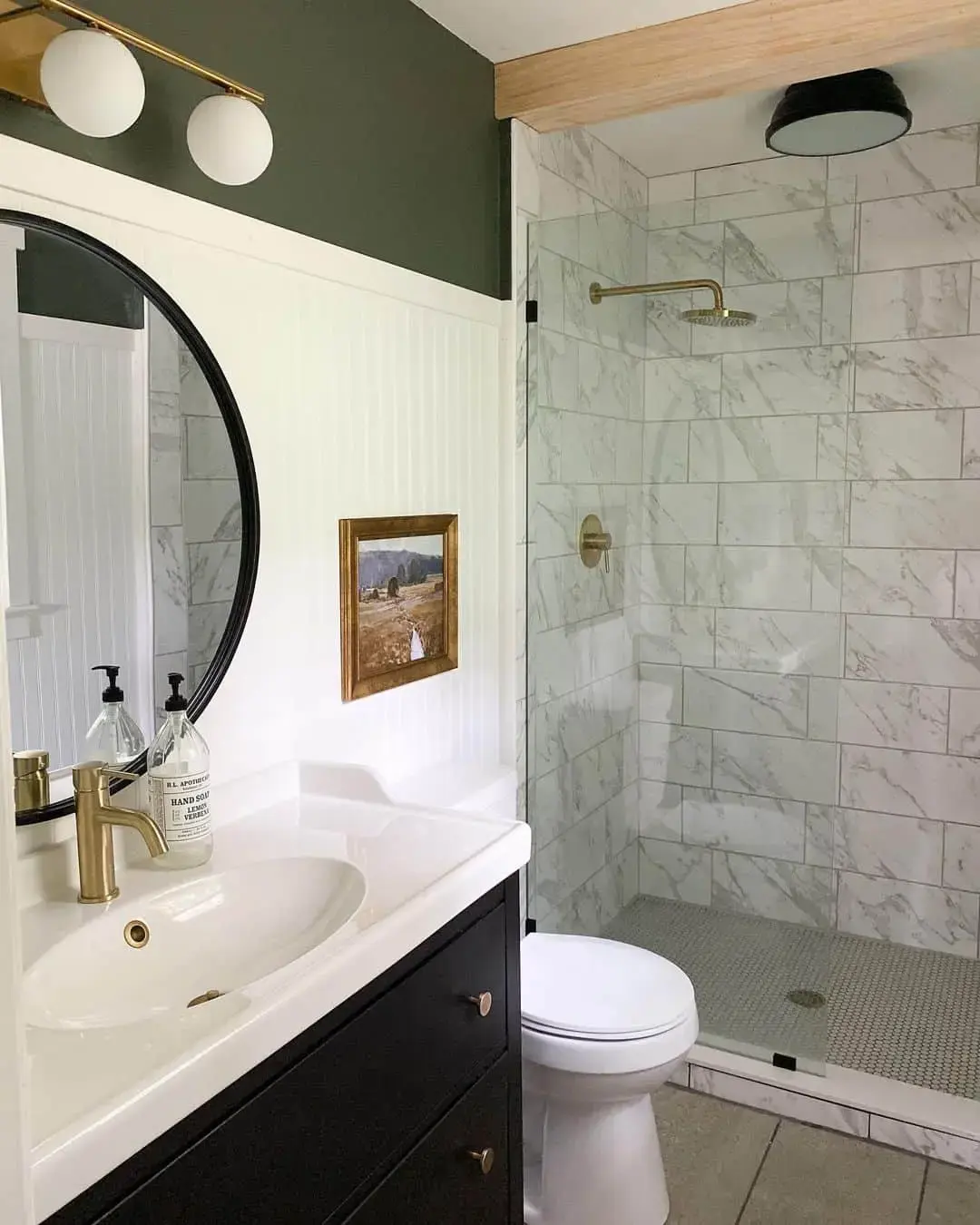 Personalize Your Shower with Framed Landscape Art