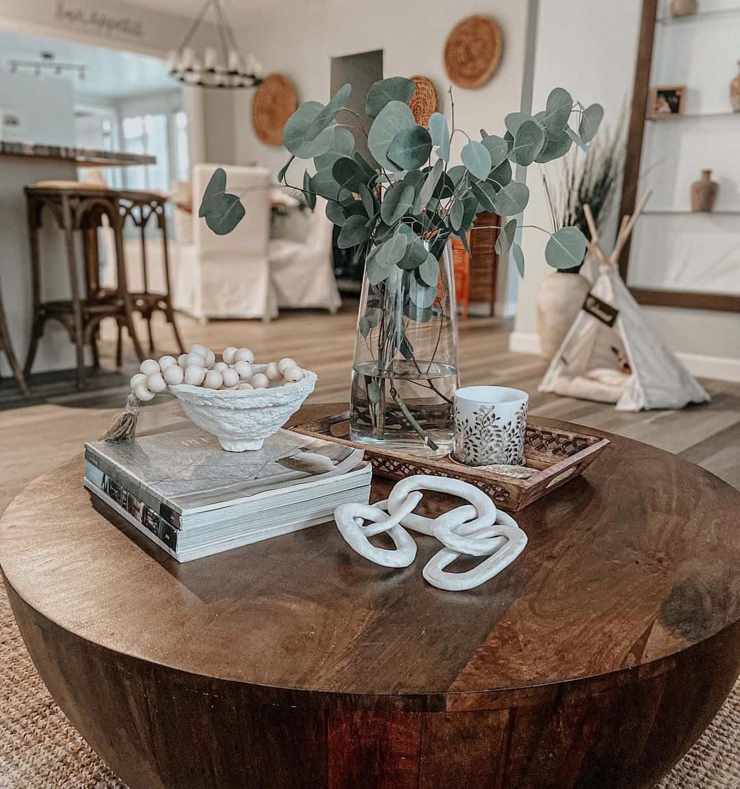 Incorporate a White Chain Sculpture for Organic Form