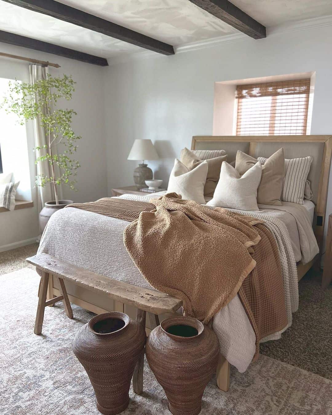 Introduce Natural Elements with Rustic Woven Baskets