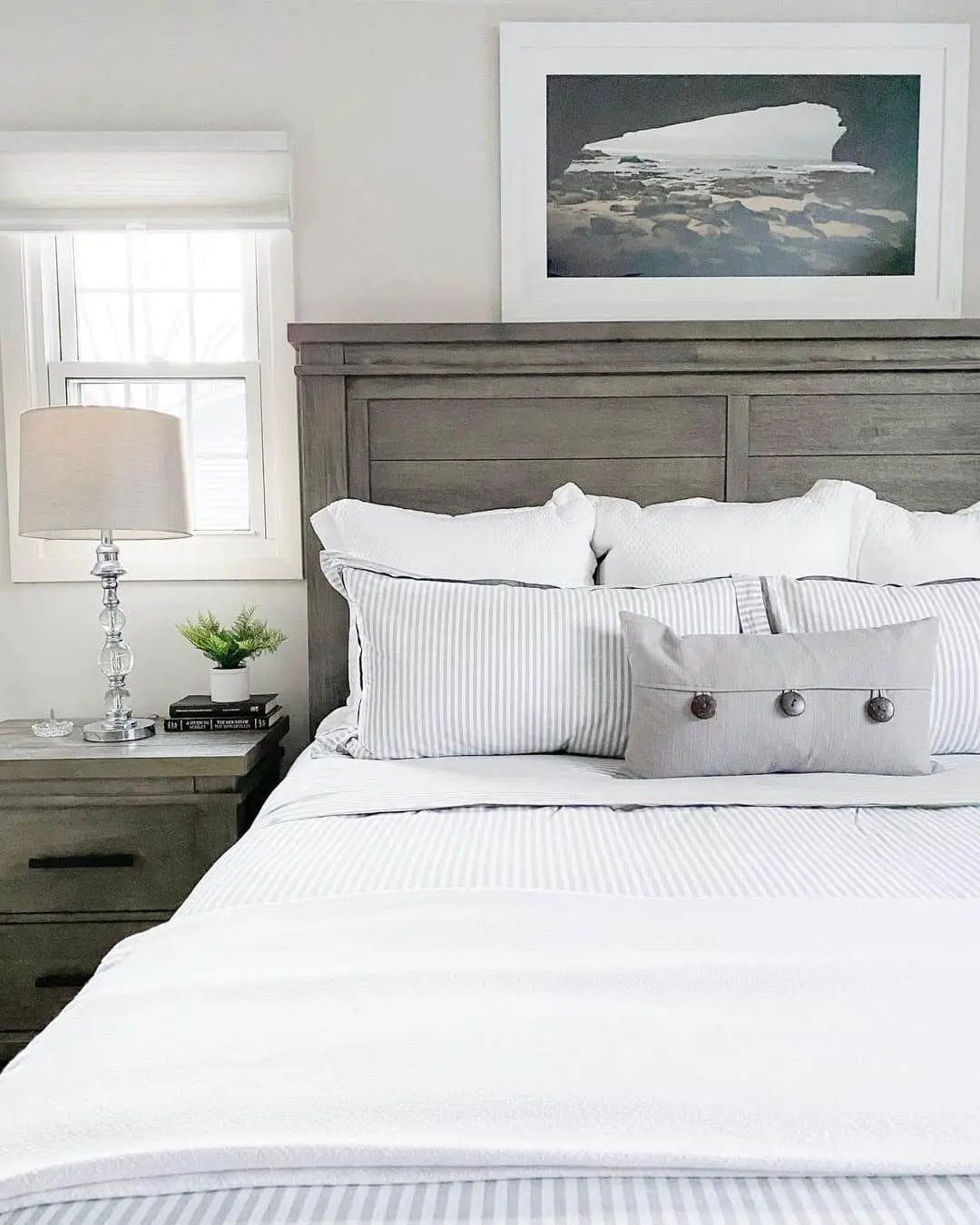Anchor Your Bed with Large Coastal Artwork