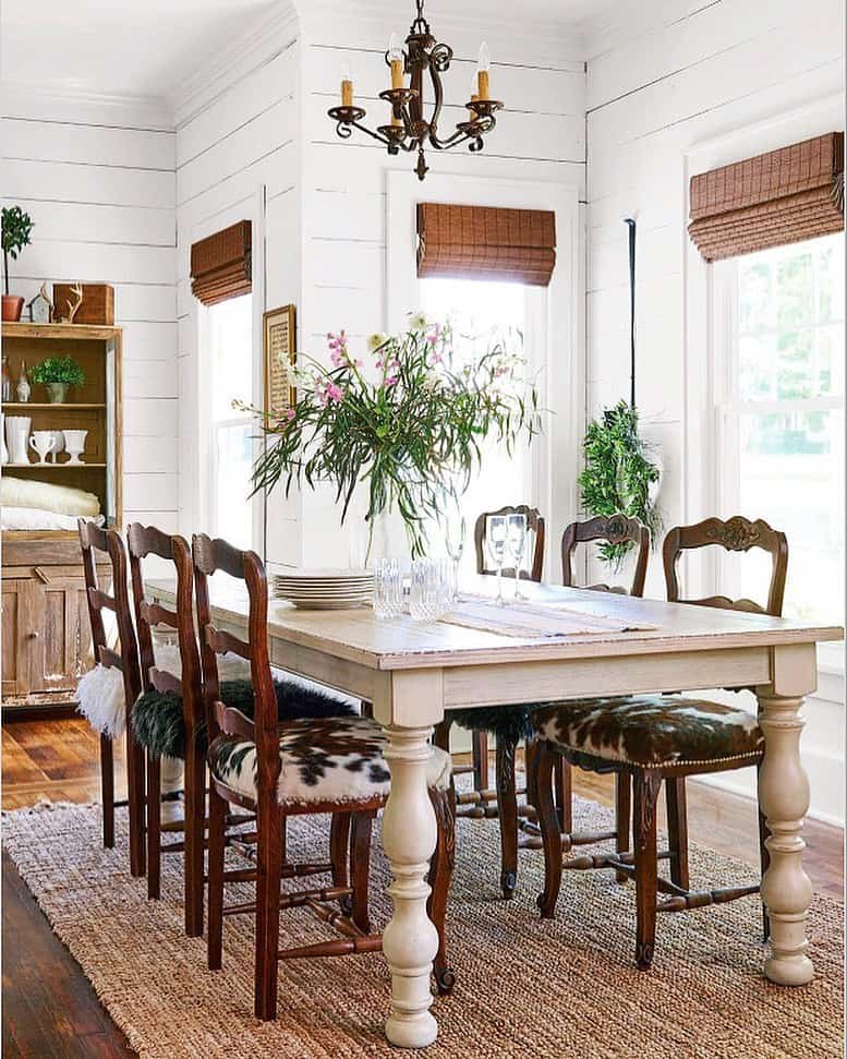 Tall Glass Vase with Wildflowers Adds Organic Shape