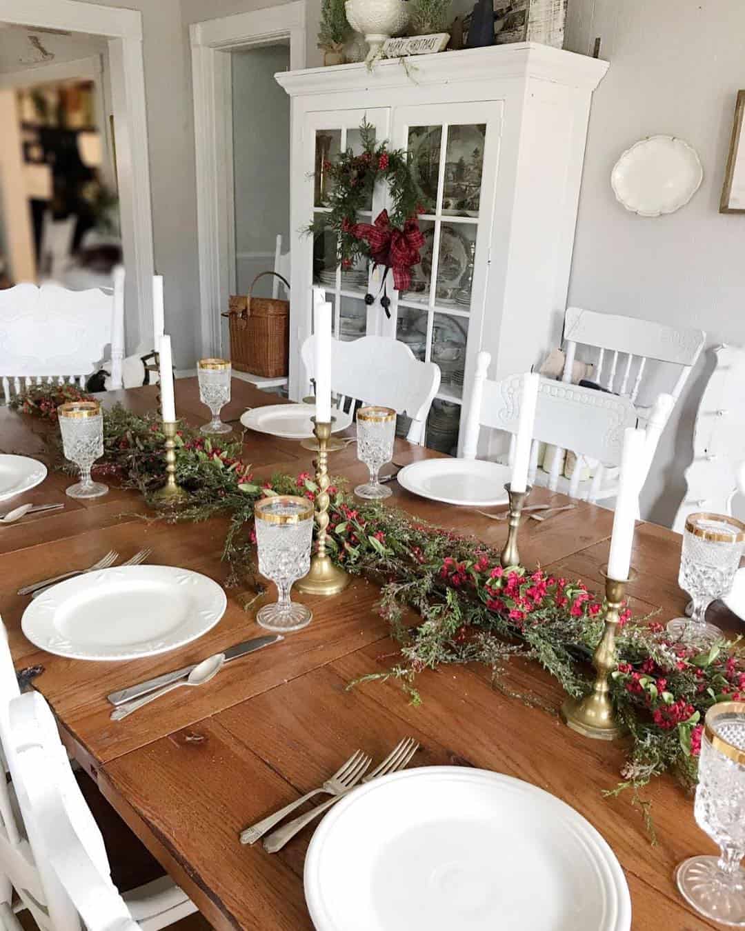 Define Your Setting with Garland and Brass Candlesticks