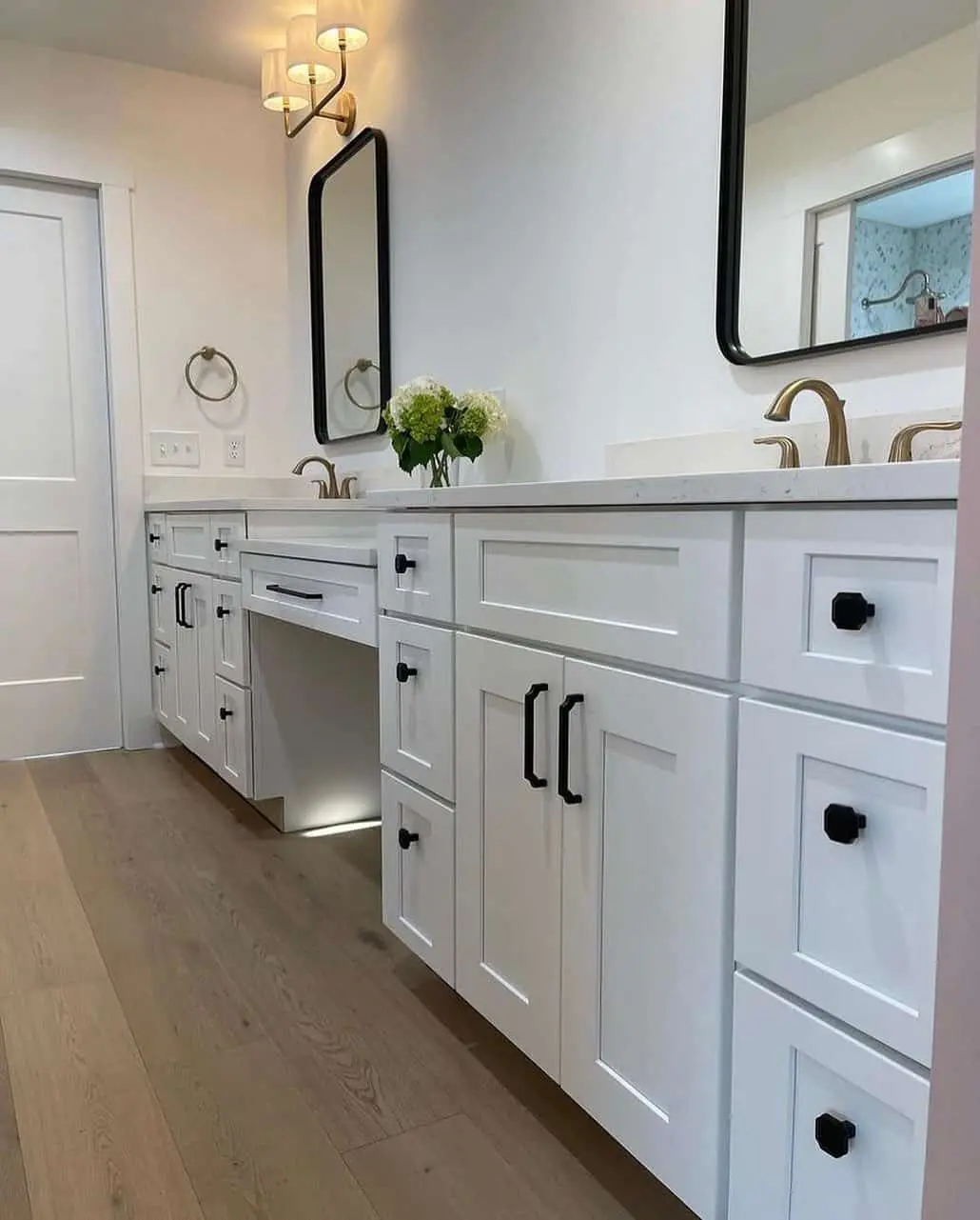 Update White Cabinets with Matte Black Hardware