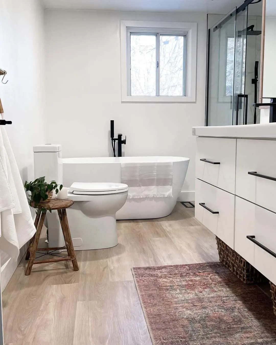 Introduce Warmth with a Rustic Wooden Stool