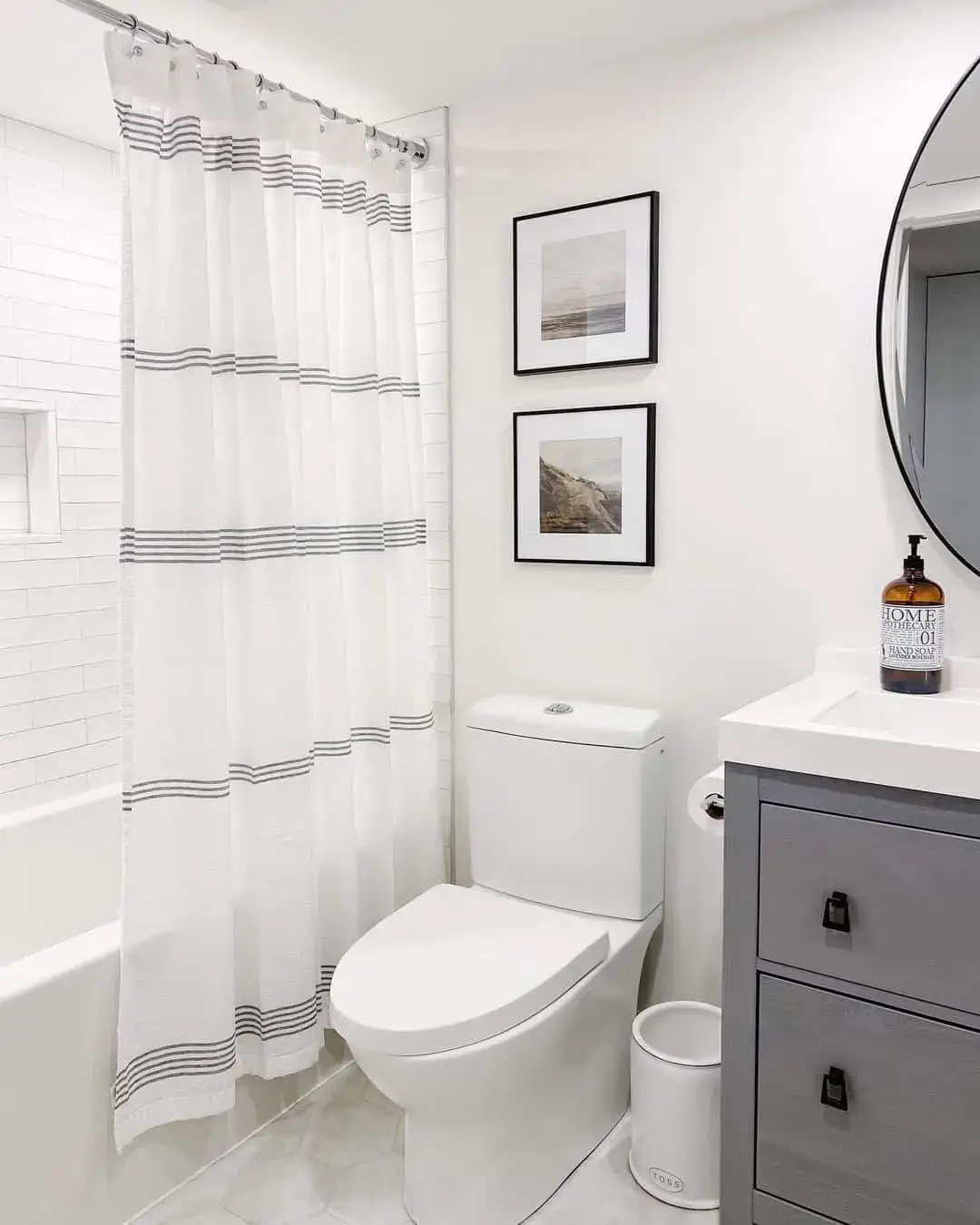 Subtle Stripes Add Pattern to Your Shower Space