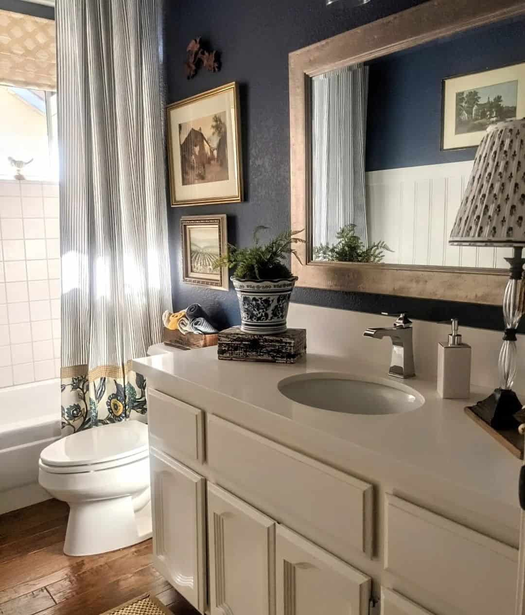 Farmhouse Flair with Floral Border and Stripes