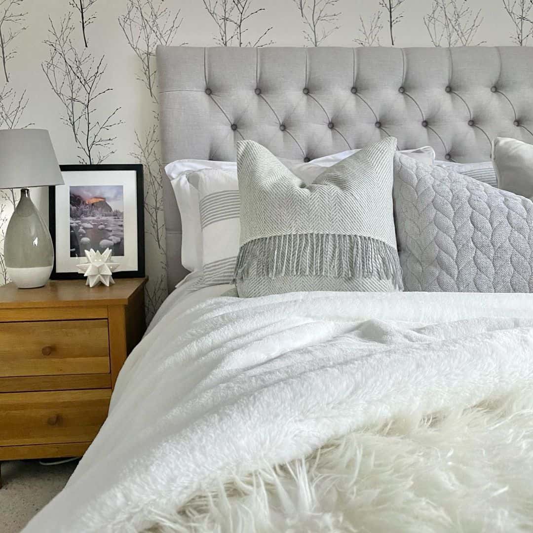 Fringed Herringbone Pillow Adds Cozy Texture to the Bed