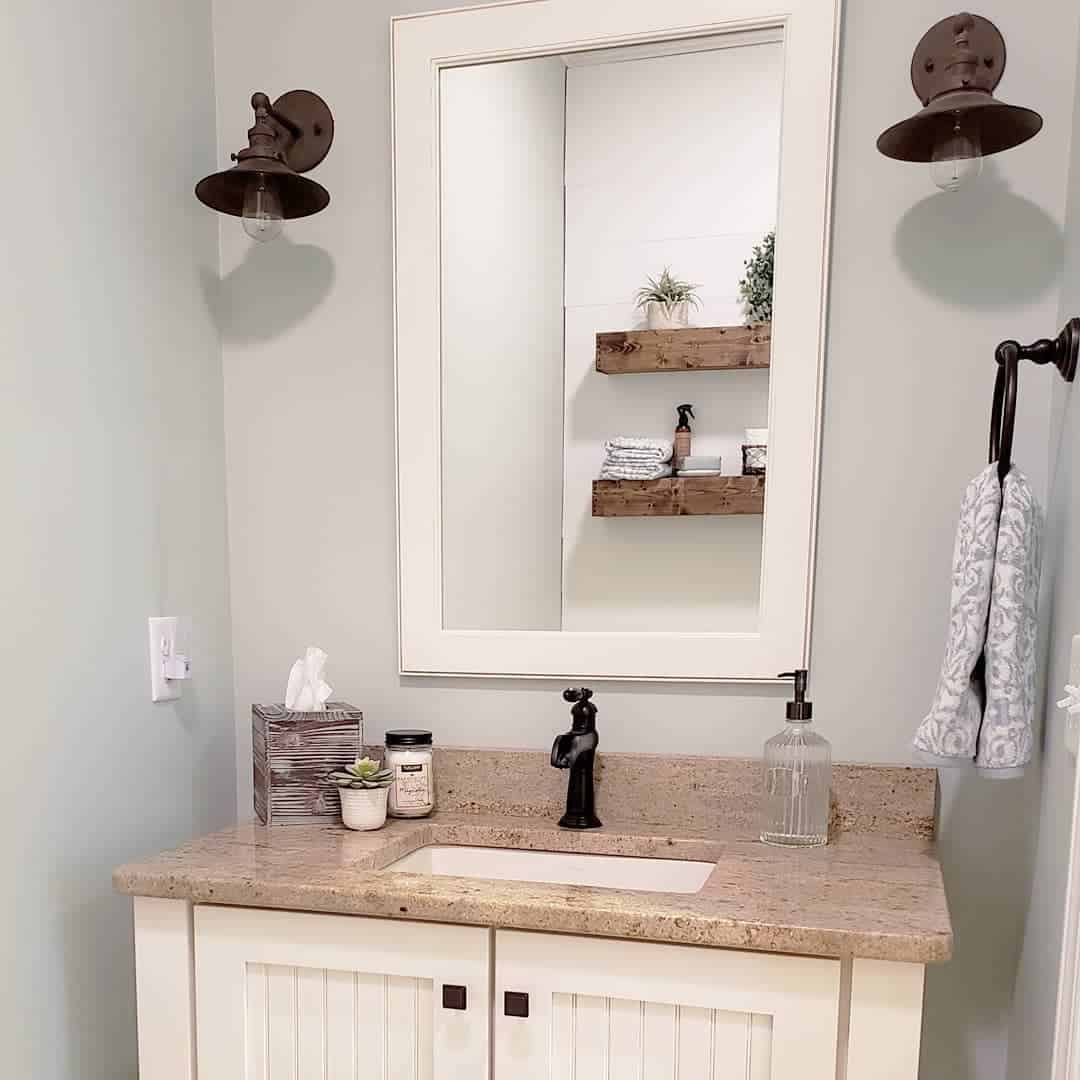 Classic Beadboard Vanity with Durable Granite Top