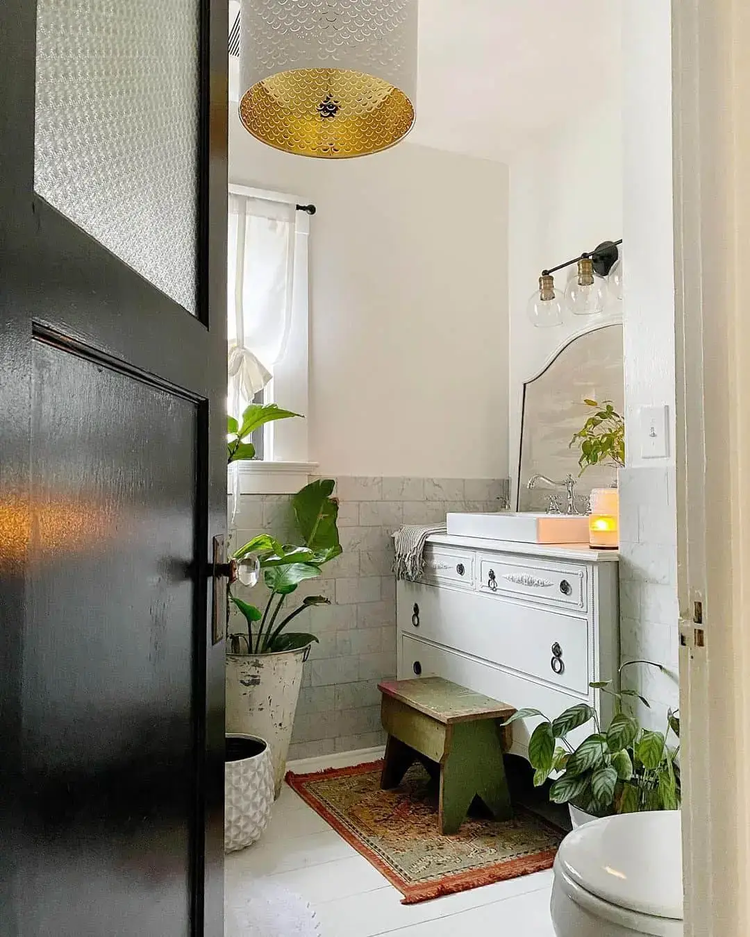 Repurpose a Dresser as a Charming Vanity Base