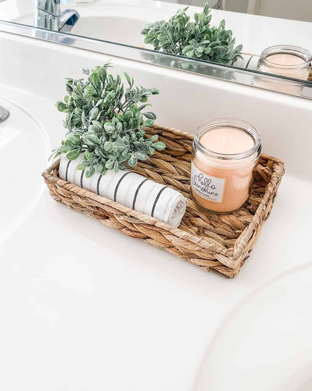Tidy Your Countertop with a Woven Tray