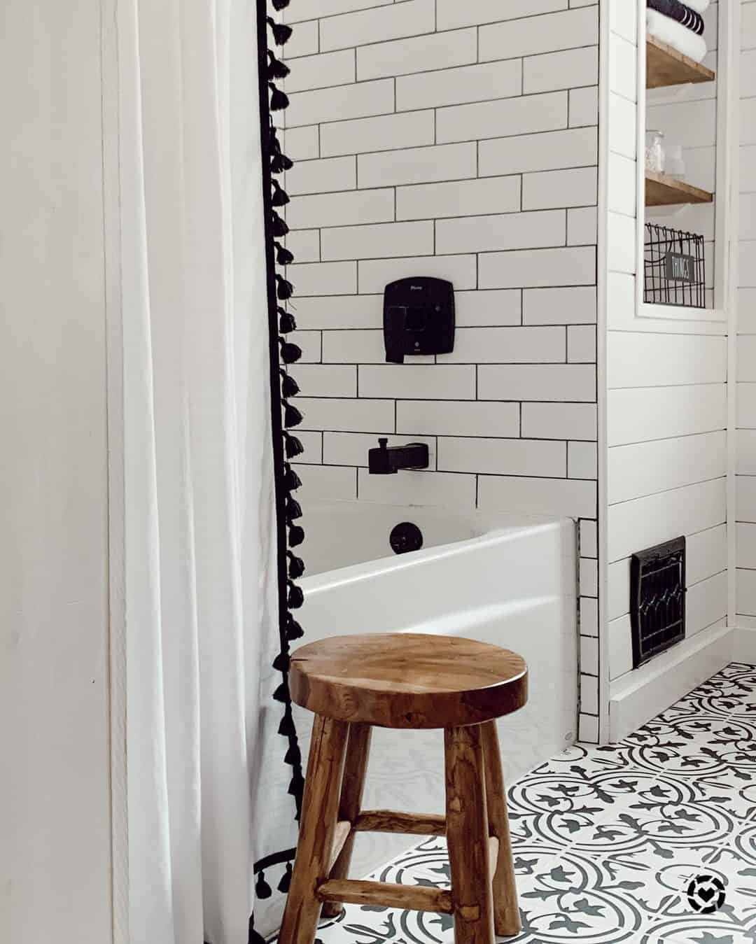 Tassel Trimmed Shower Curtain Adds Bohemian Flair