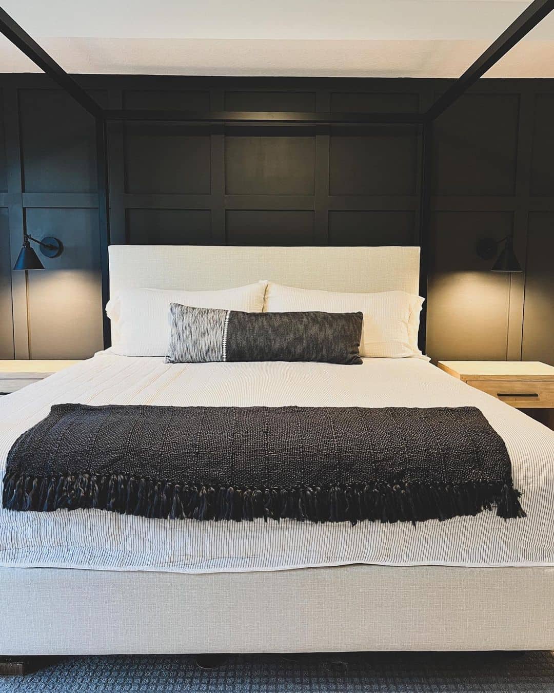 Paneled Walls Create a Dramatic Backdrop