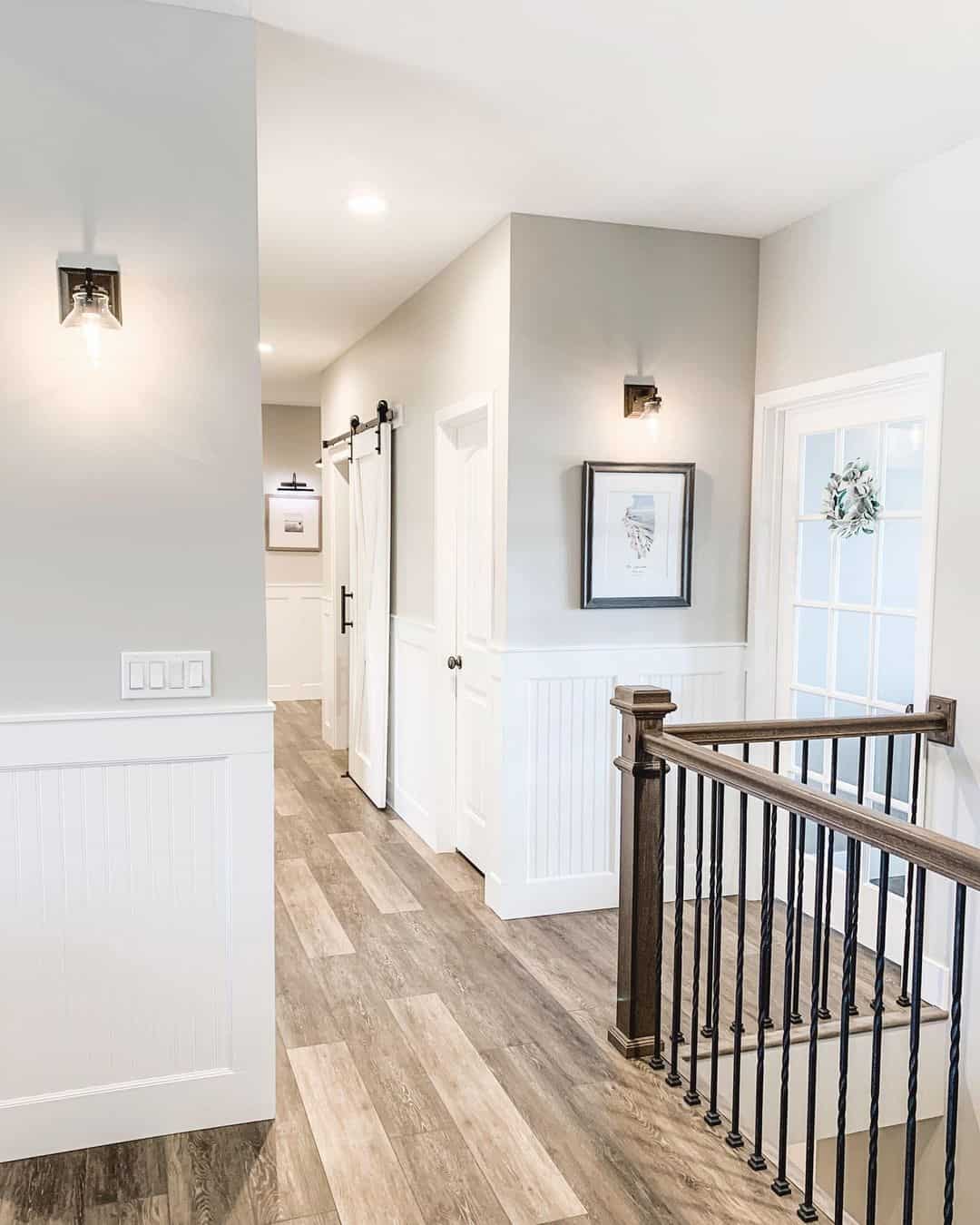 Barn Doors with Black Hardware Add Rustic Charm